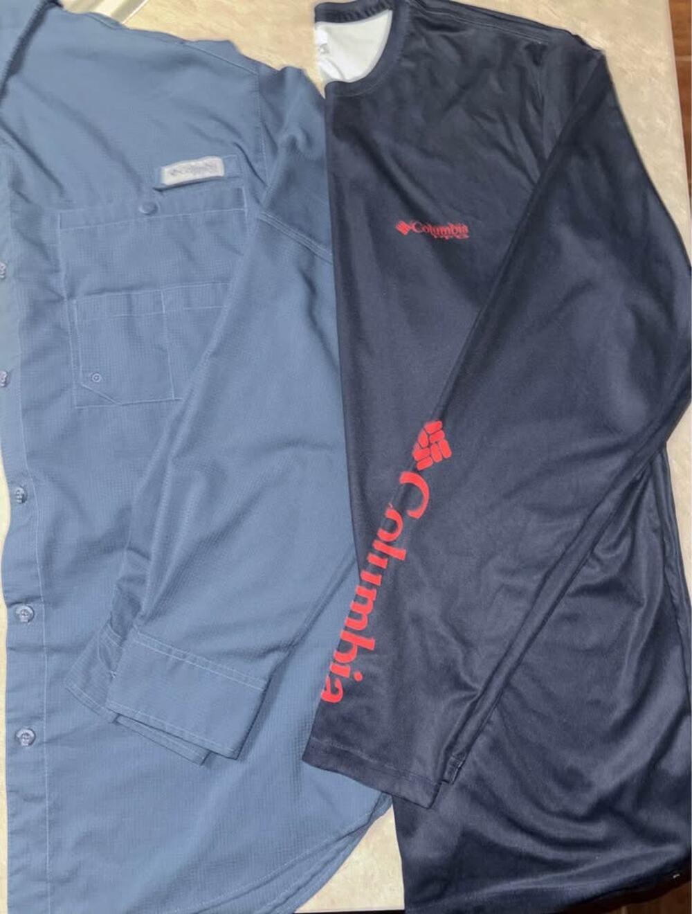 Columbia PFG Long Sleeve Shirt and Button-Down Bundle (M)